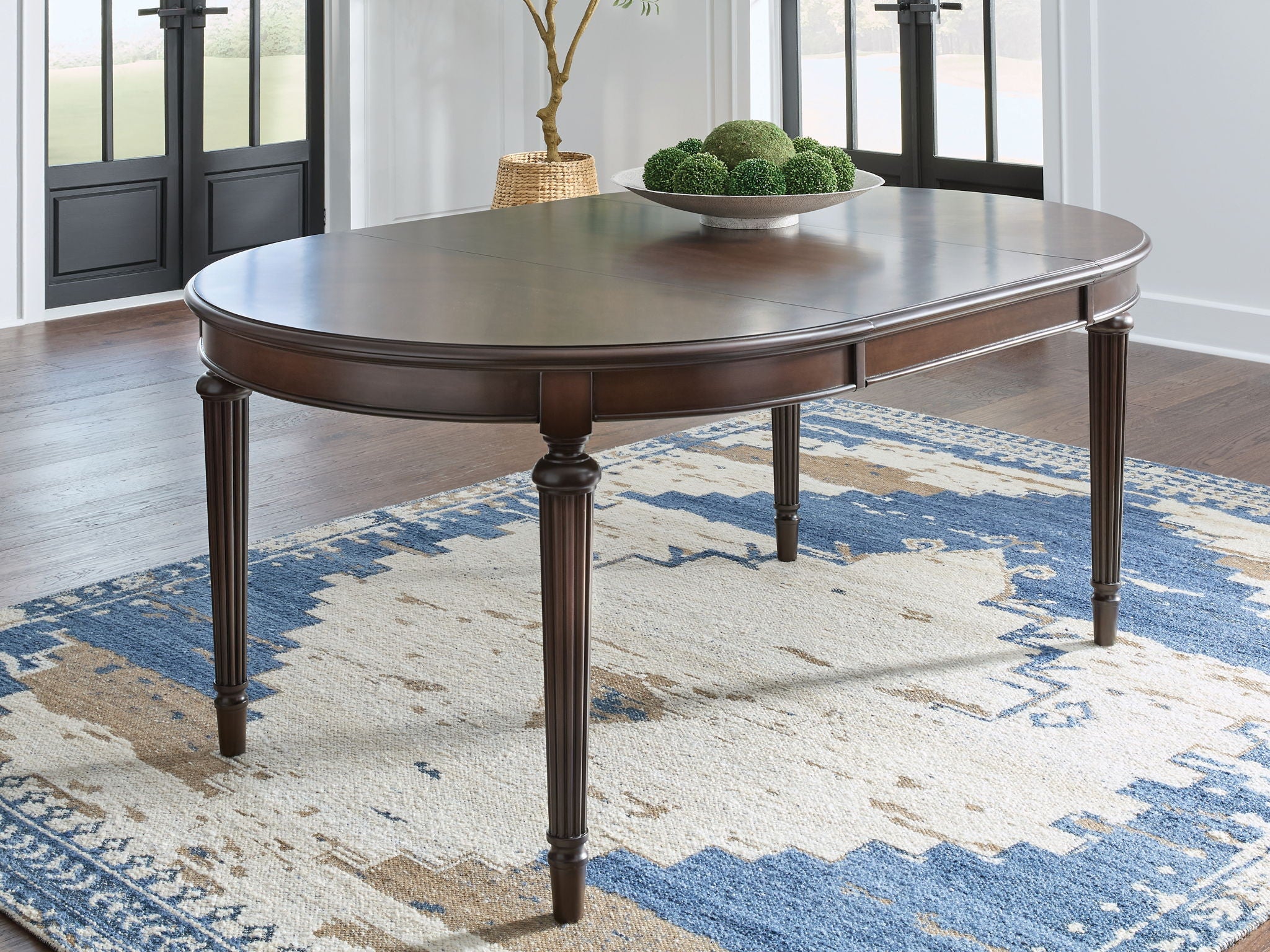 Lavinton - 8 Pc. - Dining Room Extension Table, 6 Side Chairs, Server - Brown - Urban Living Furniture (Los Angeles, CA)