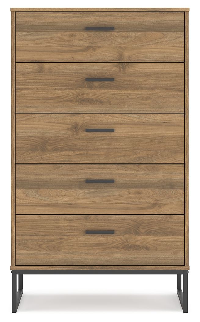 Deanlow - Honey - Five Drawer Chest - Urban Living Furniture (Los Angeles, CA)