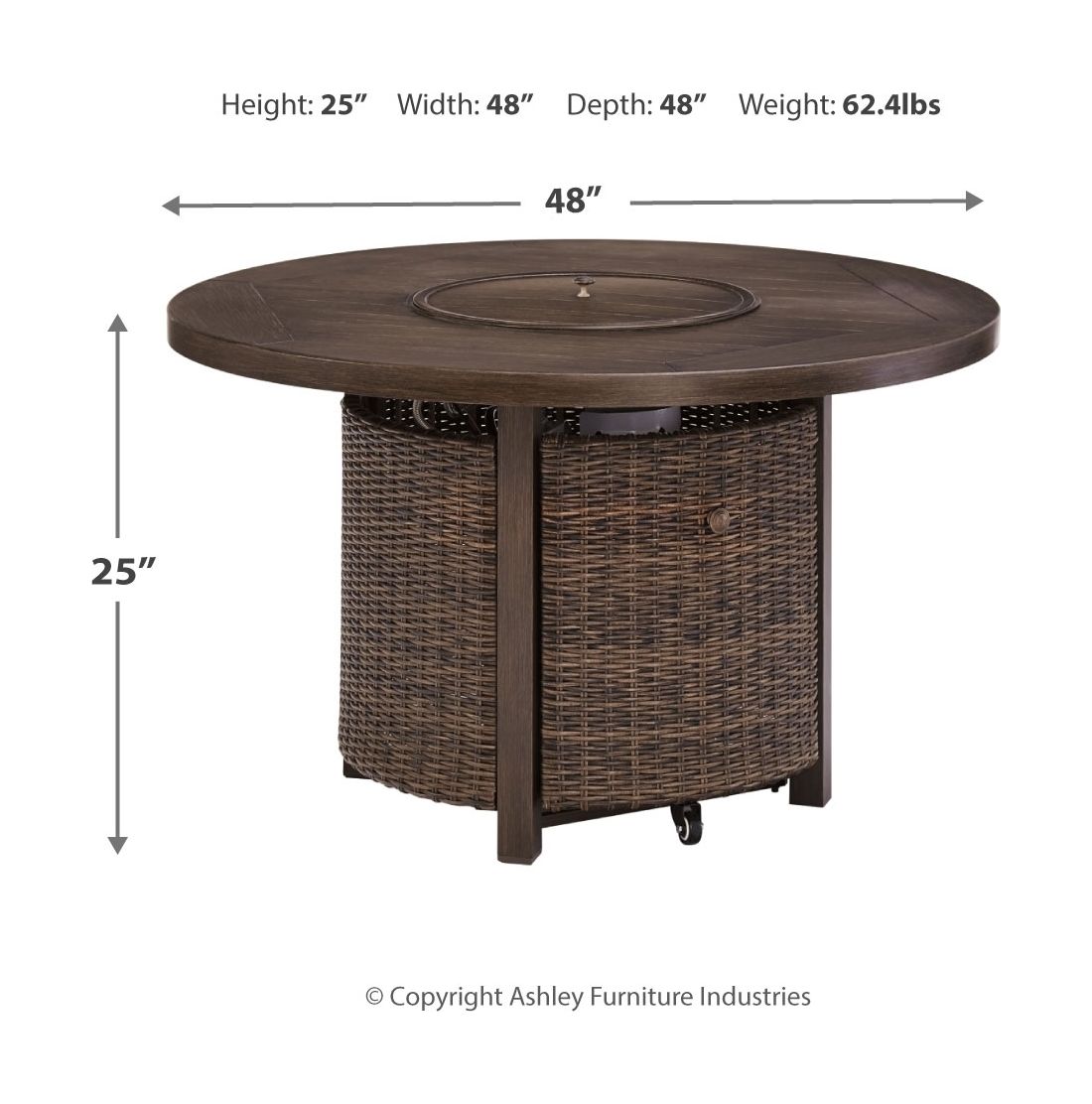Paradise Trail - Medium Brown - 5 Pc. - Conversation Set with 4 Swivel Lounge Chairs - Urban Living Furniture (Los Angeles, CA)