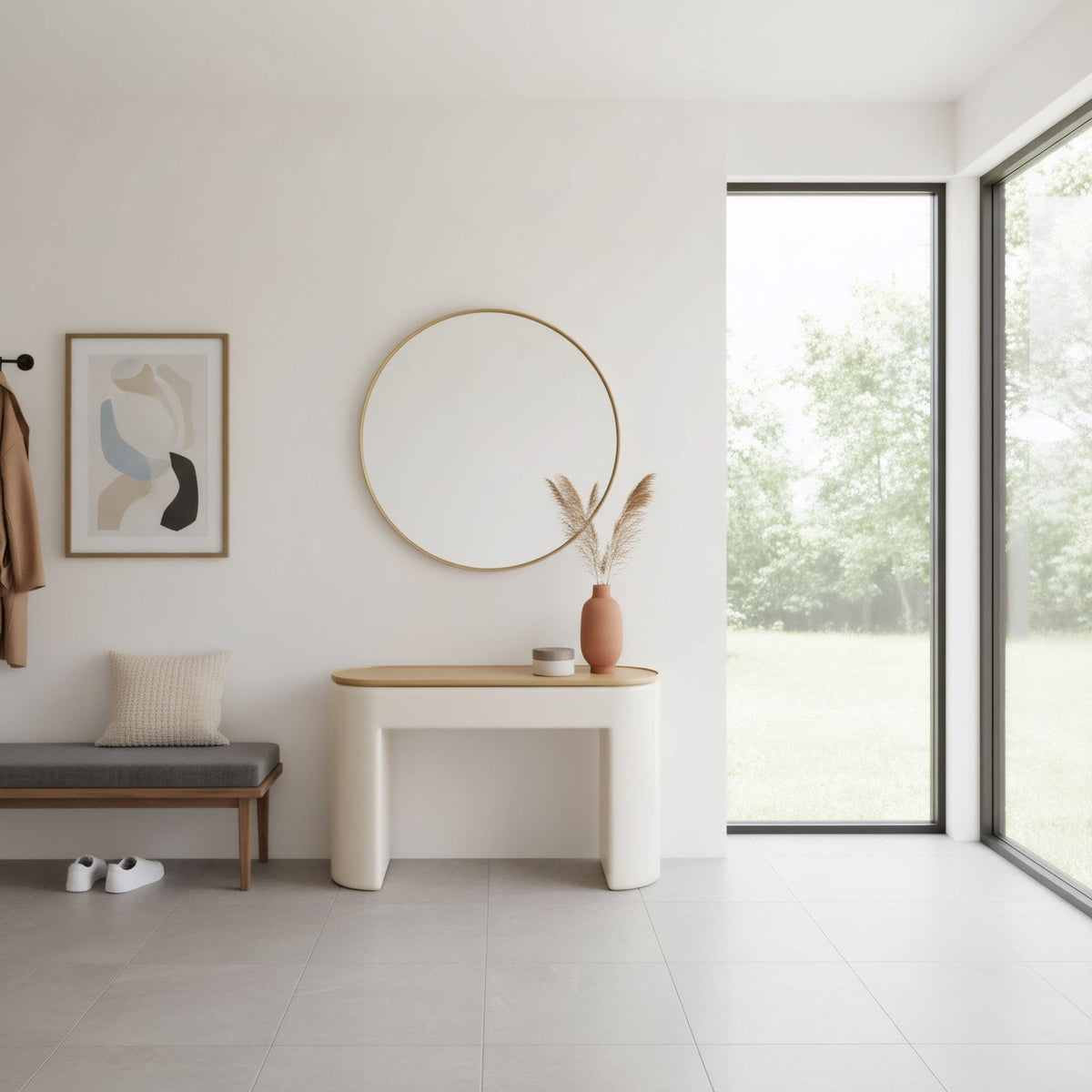 Oskar - Lift Top Console Table - Barley / Off-White
