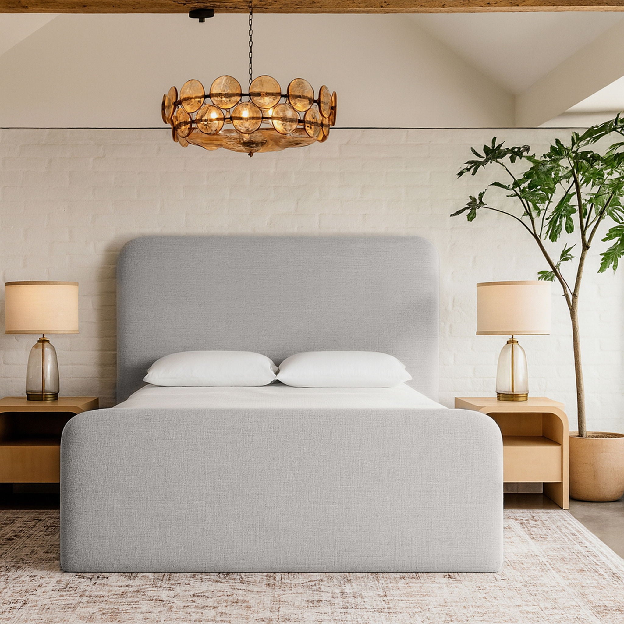 Fira - Linen Textured Fabric Upholstered Bed - Urban Living Furniture (Los Angeles, CA)