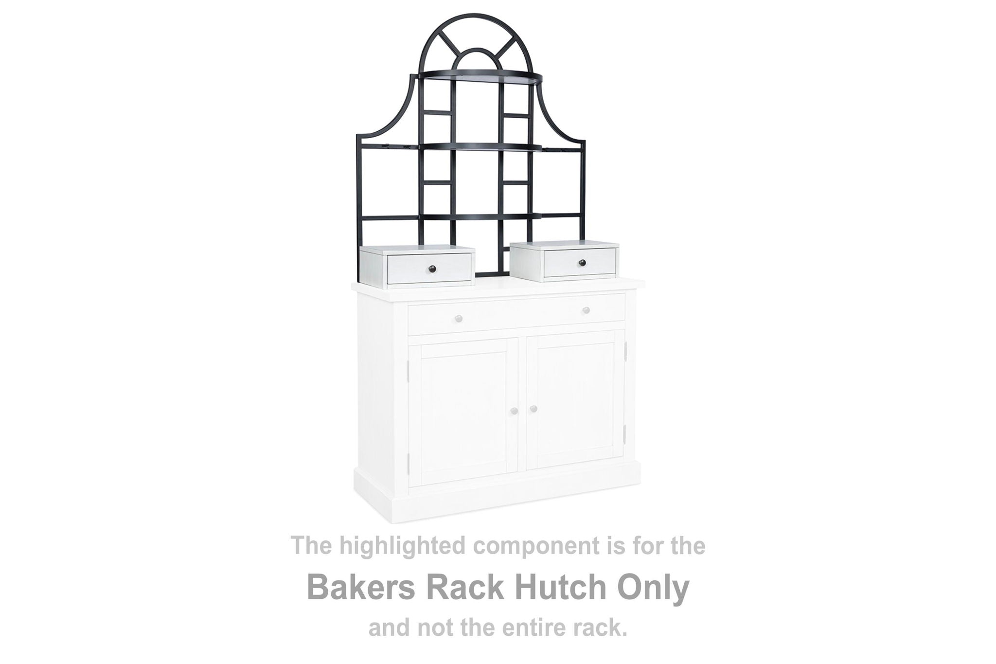 Greddinton - Bakers Rack Hutch - White / Black - Urban Living Furniture (Los Angeles, CA)