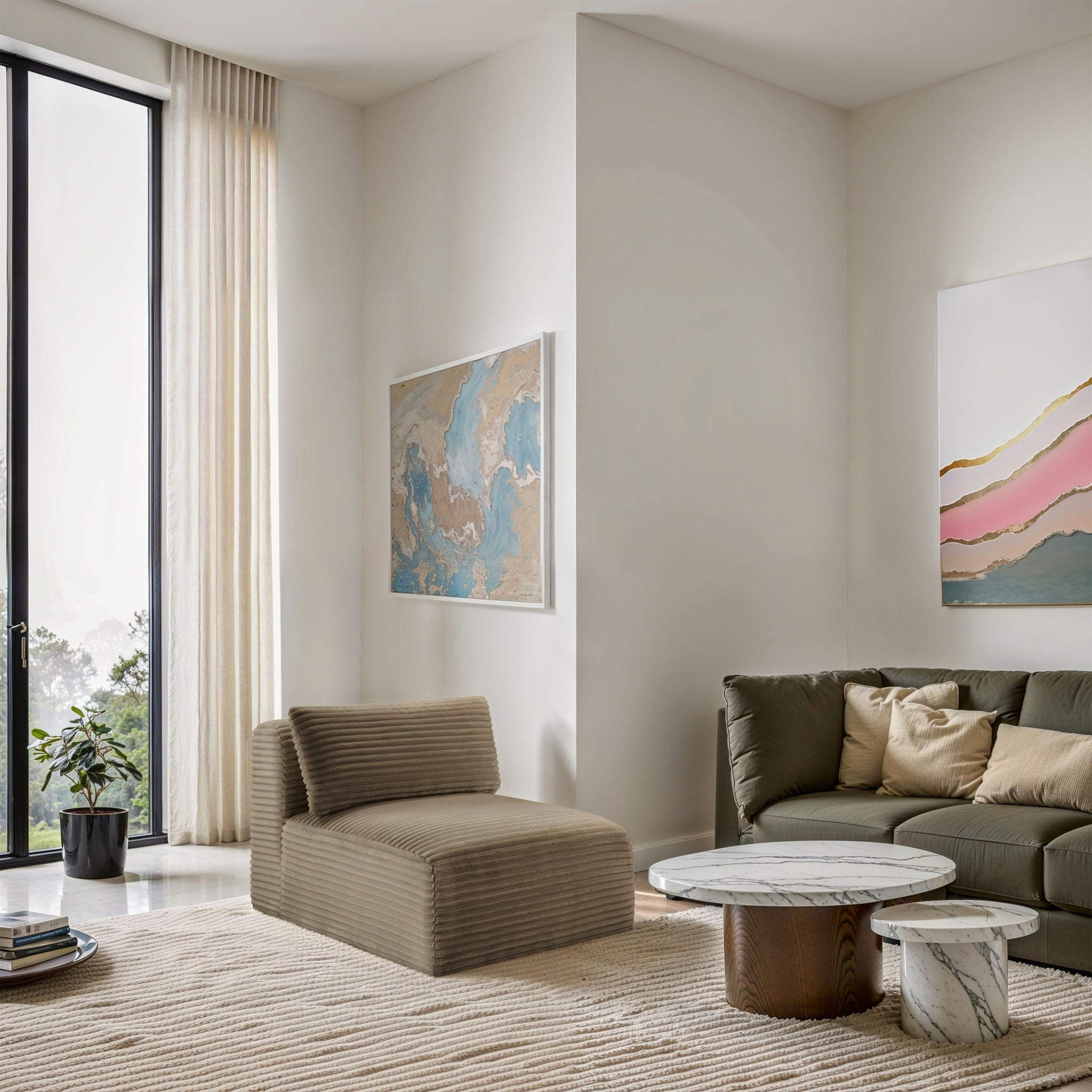 Shaggy - Fabric Armless Chair - Urban Living Furniture (Los Angeles, CA)