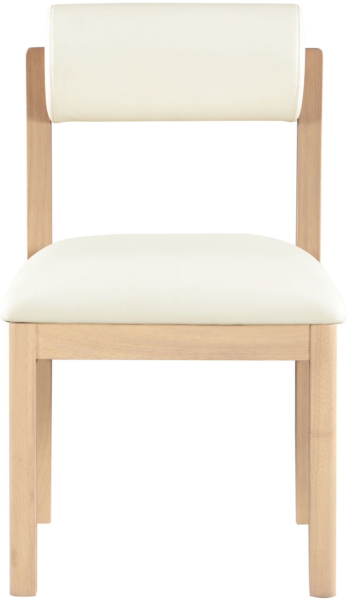 Roundhill - Faux Leather Dining Chair (Set of 2) - Natural Frame - Urban Living Furniture (Los Angeles, CA)