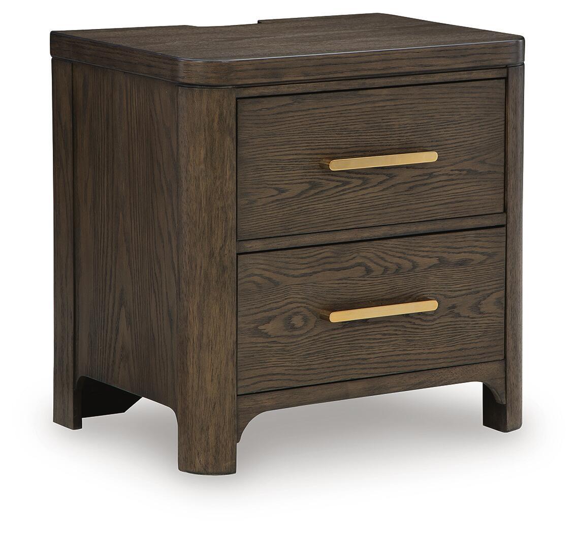 Radkin - Two Drawer Night Stand - Burnished Brown - Urban Living Furniture (Los Angeles, CA)