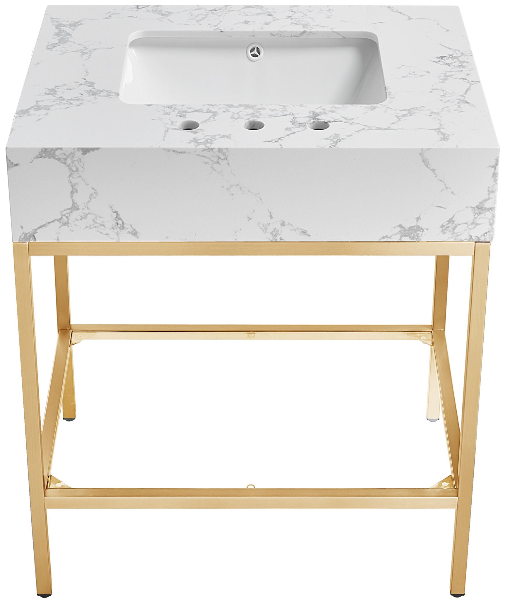 Marmo - Engineered Marble Bathroom Vanity With Gold Base - Urban Living Furniture (Los Angeles, CA)