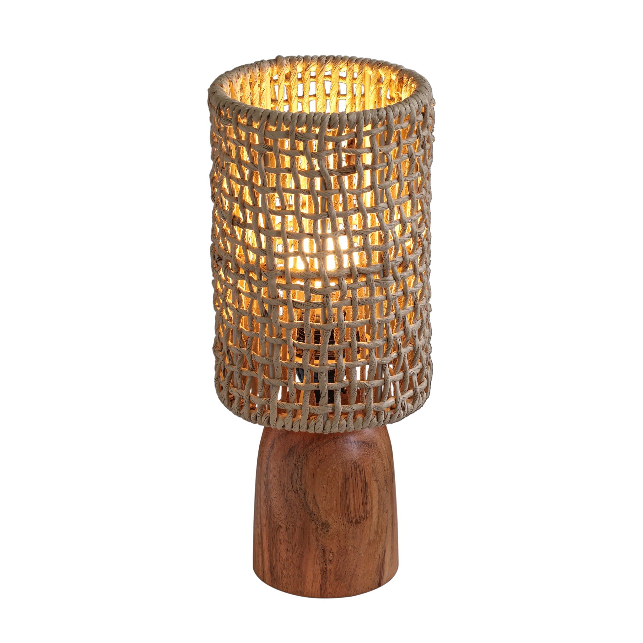 Kombu - Raffia and Wood Small Table Lamp - Natural - Urban Living Furniture (Los Angeles, CA)