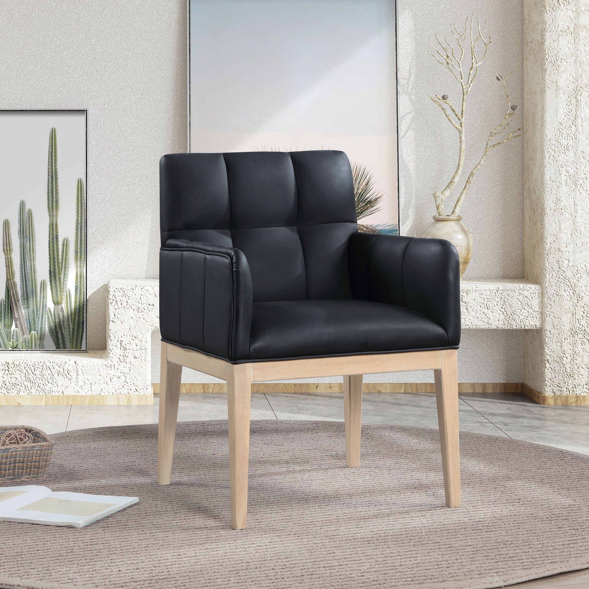 Adrian - Dining Arm Chair (Set of 2) - Light Brown Legs - Urban Living Furniture (Los Angeles, CA)
