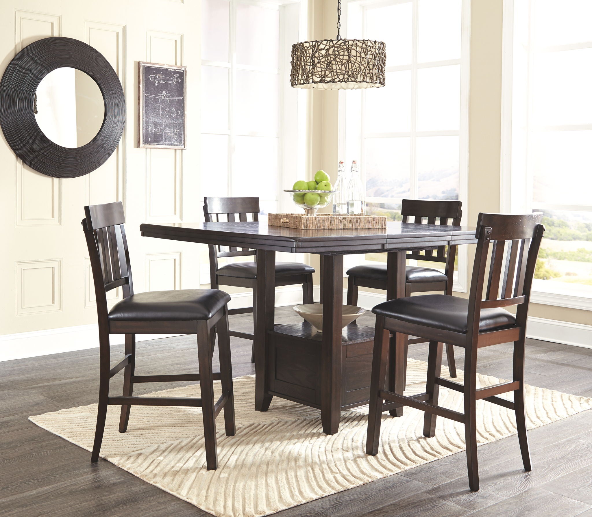 Haddigan - Dark Brown - Upholstered Barstool (Set of 2) - Urban Living Furniture (Los Angeles, CA)
