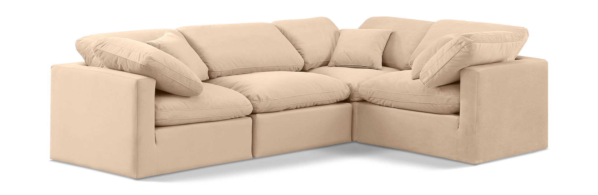 Indulge - Velvet 4 Piece Modular Corner Sectional - Urban Living Furniture (Los Angeles, CA)