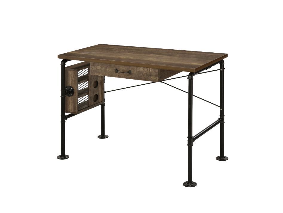 Endang - Writing Desk - Weathered Oak & Black Finish - Urban Living Furniture (Los Angeles, CA)