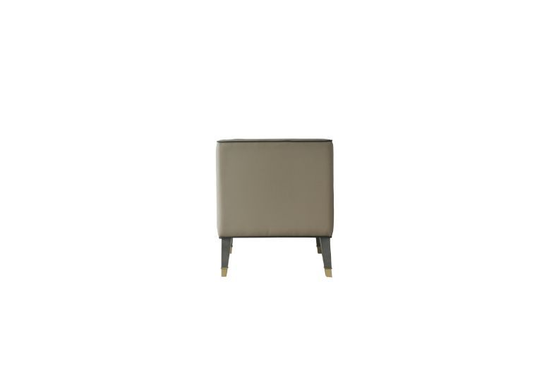House Beatrice - Accent Chair With Pillow - Tan Synthetic Leather & Charcoal - Urban Living Furniture (Los Angeles, CA)