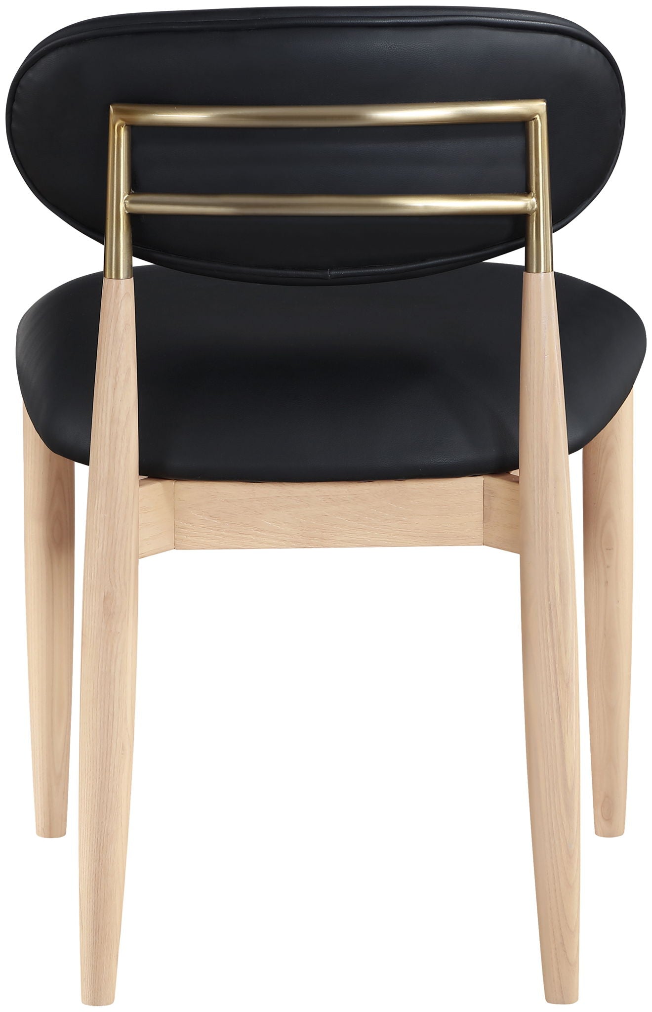 Riccio - Faux Leather Dining Side Chair (Set of 2) - Natural Frame - Urban Living Furniture (Los Angeles, CA)