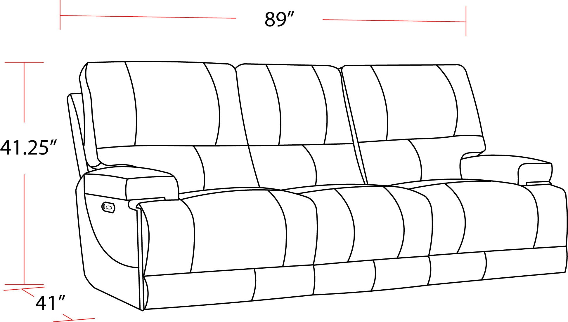 Whitman - Power Cordless Sofa - Urban Living Furniture (Los Angeles, CA)
