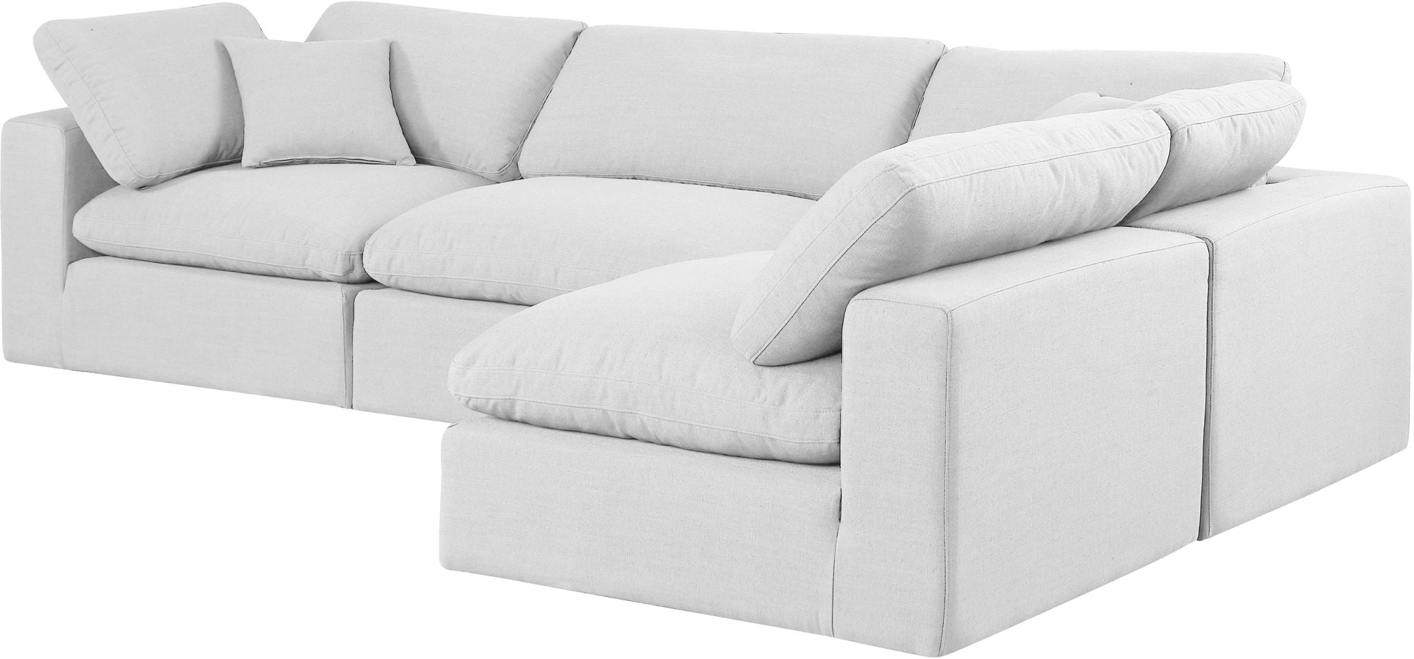 Comfy - 4 Piece Linen Fabric Modular Armless Sectional - Urban Living Furniture (Los Angeles, CA)