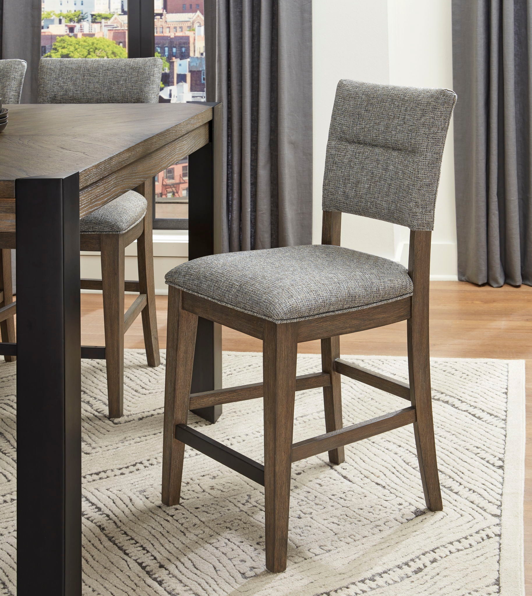 Cedar Fork - Dining Upholstered Counter Stool (Set of 2) - Smoked Arabica - Urban Living Furniture (Los Angeles, CA)