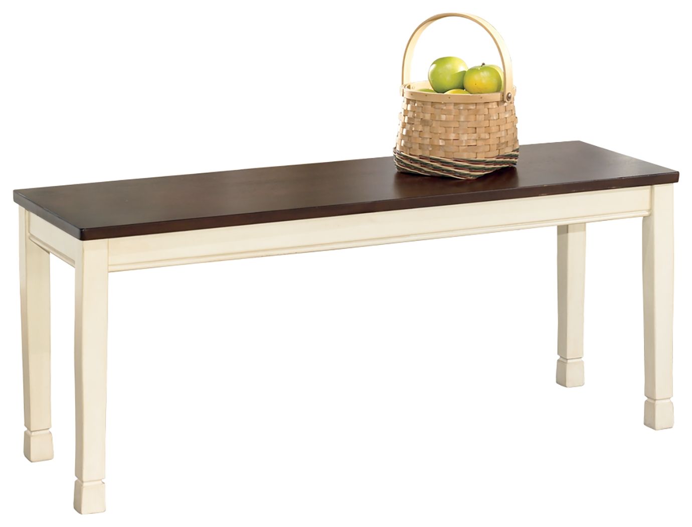 Whitesburg - Brown / Cottage White - Large Dining Room Bench - Urban Living Furniture (Los Angeles, CA)