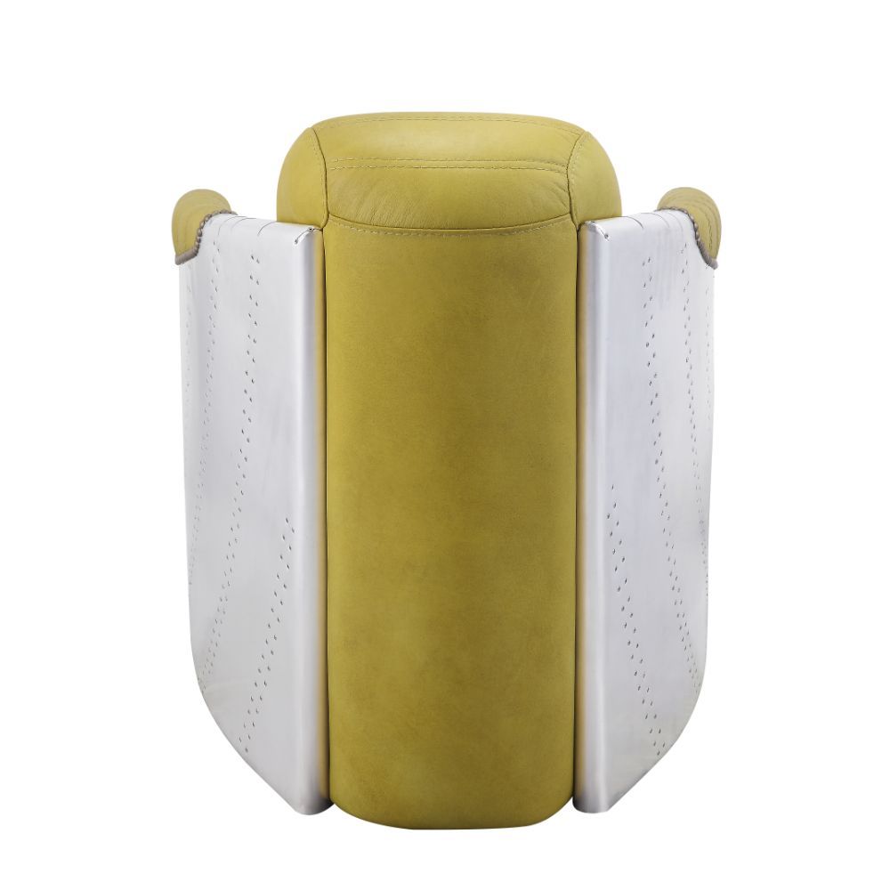 Brancaster - Accent Chair - Yellow Top Grain Leather & Aluminum - Urban Living Furniture (Los Angeles, CA)
