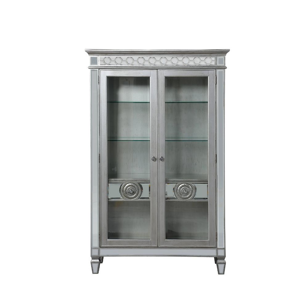 Varian - Curio - Mirrored & Antique Platinum - Urban Living Furniture (Los Angeles, CA)