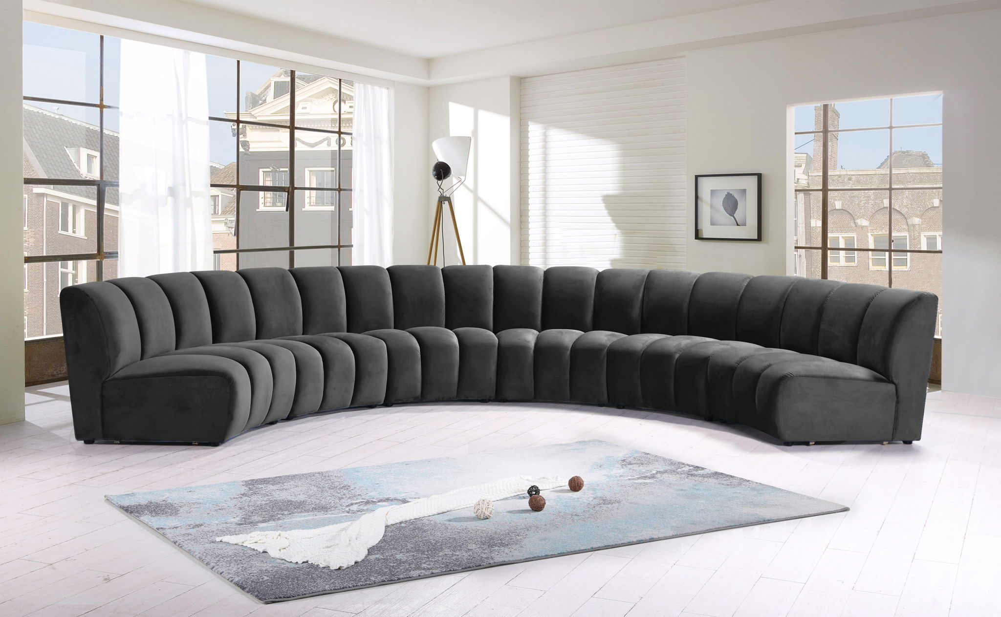 Infinity - 6 Piece Velvet Modular Sectional - Urban Living Furniture (Los Angeles, CA)