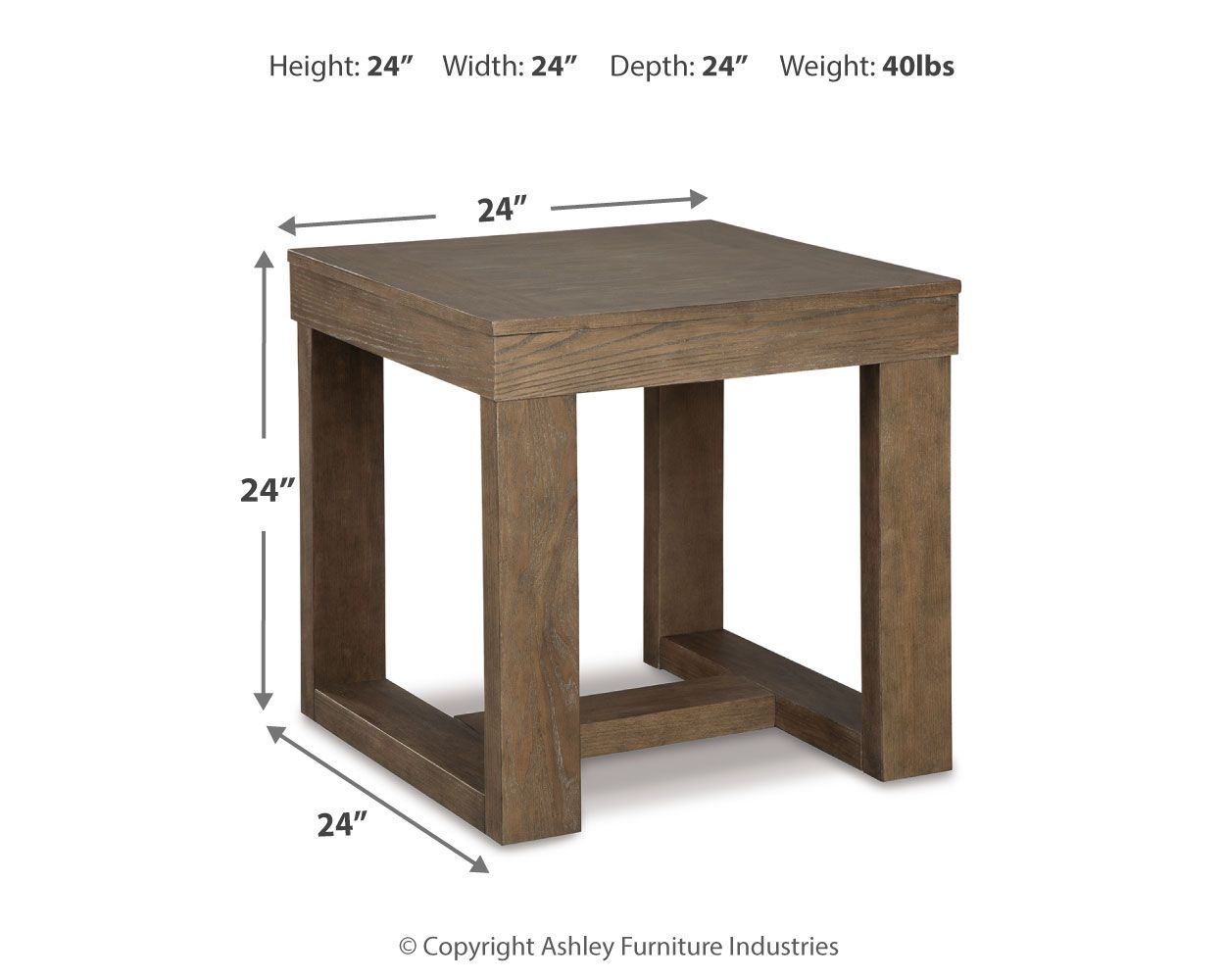 Cariton - Square End Table - Gray - Urban Living Furniture (Los Angeles, CA)