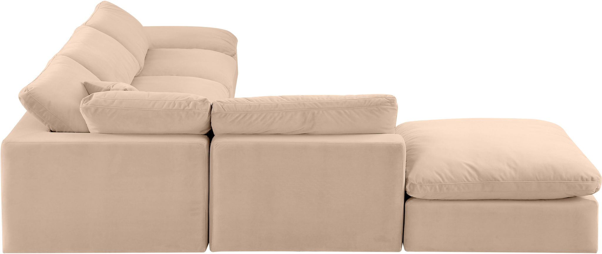 Comfy - 6 Piece Velvet Modular Sectional - Urban Living Furniture (Los Angeles, CA)