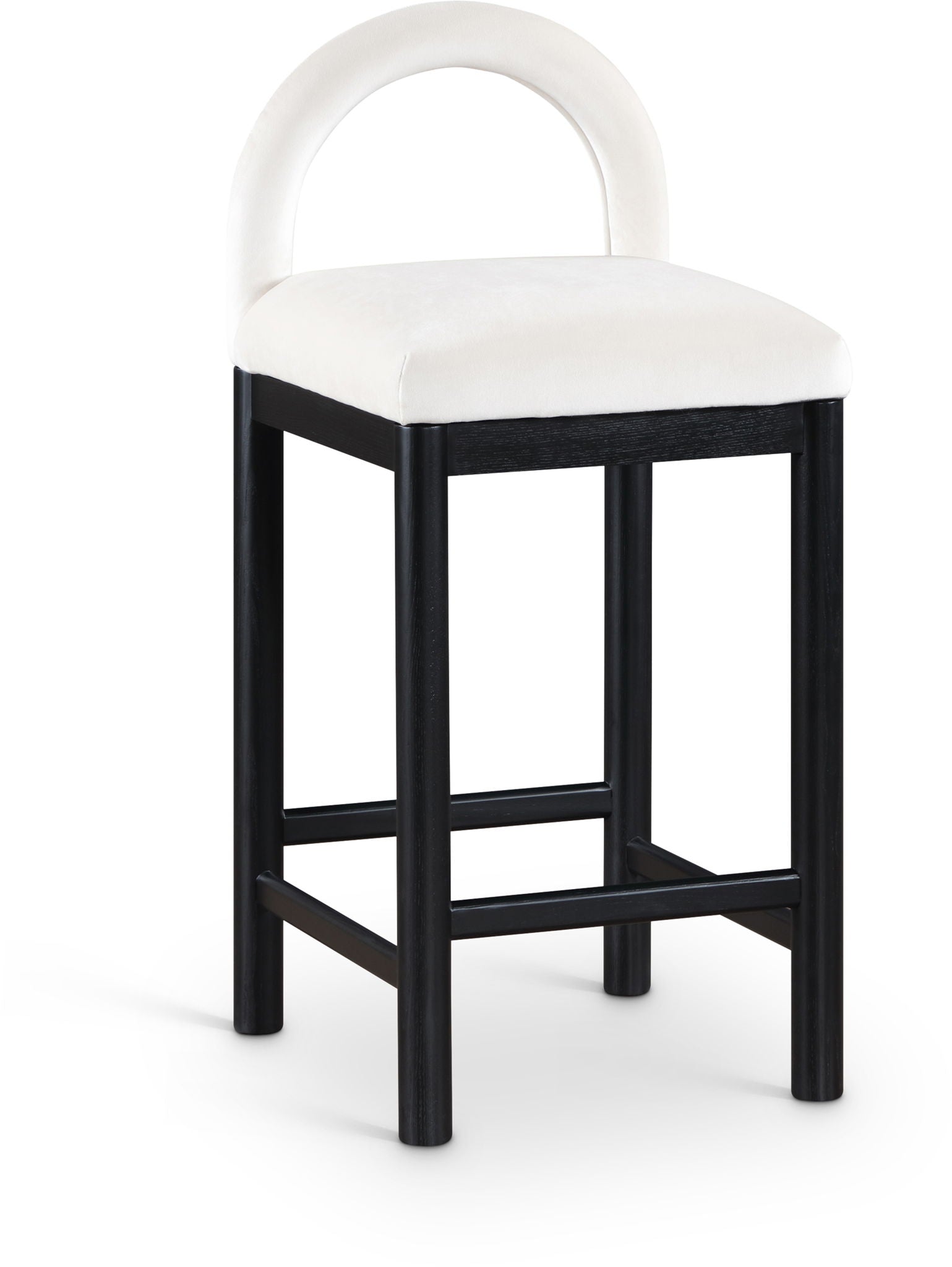 Conrad - Velvet Counter Stool With Black Legs - Urban Living Furniture (Los Angeles, CA)