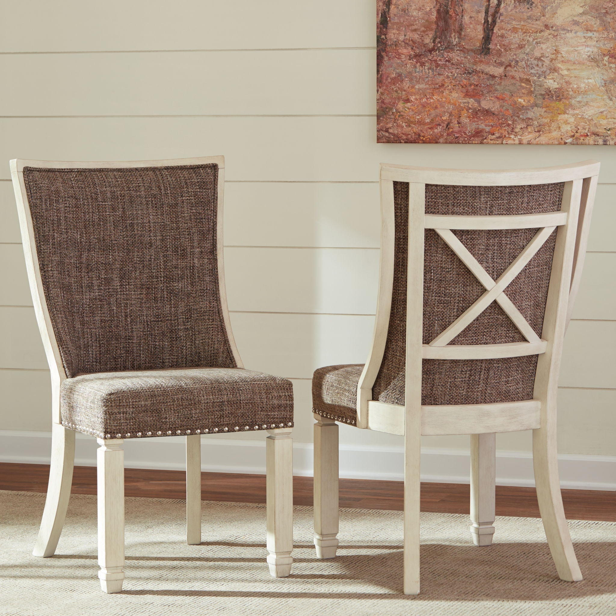 Bolanburg - Dining UPH Side Chair (Set of 2) - Lattice Back - Brown / Beige - Urban Living Furniture (Los Angeles, CA)