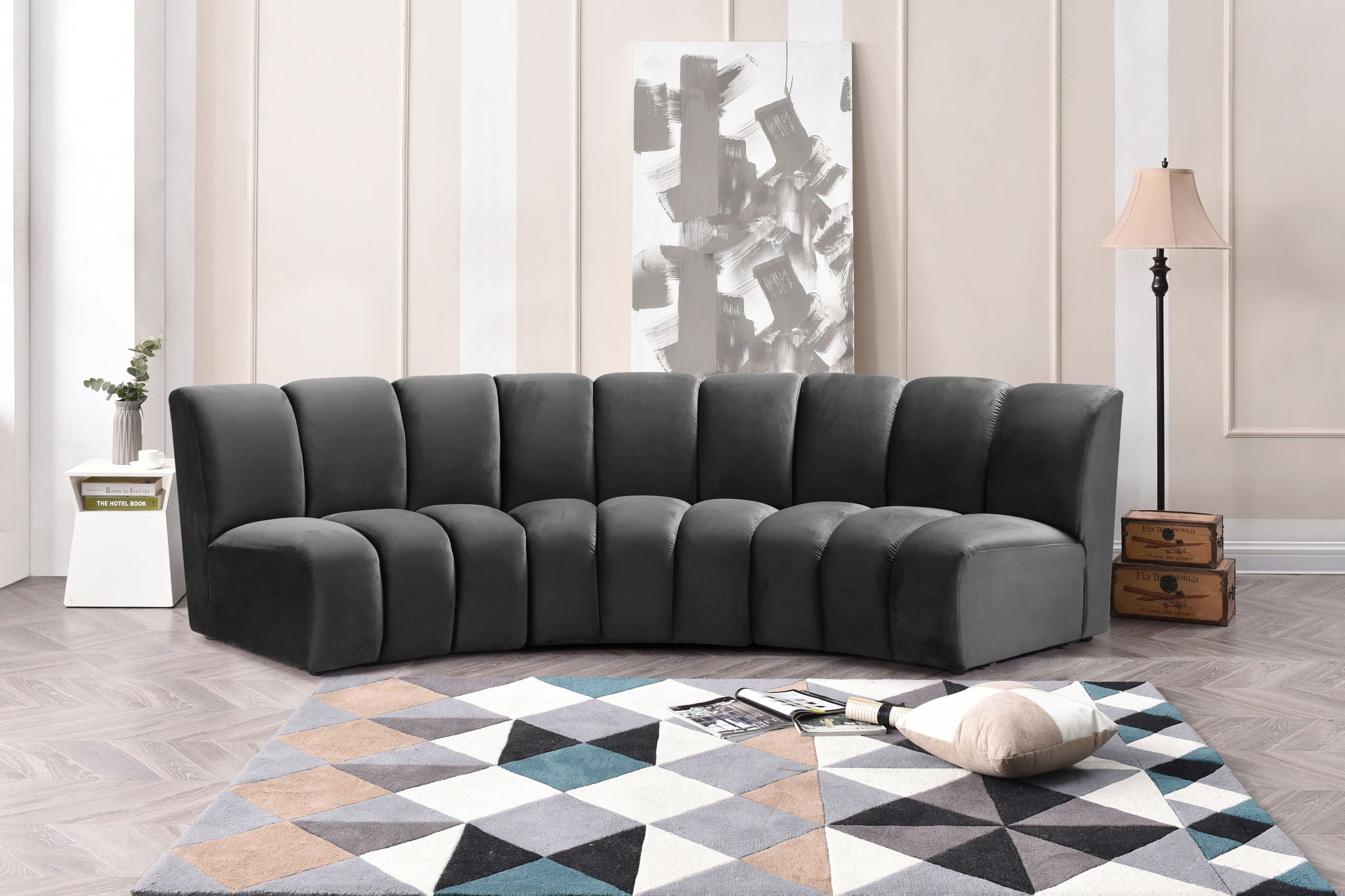 Infinity - 3 Piece Velvet Modular Sectional - Urban Living Furniture (Los Angeles, CA)