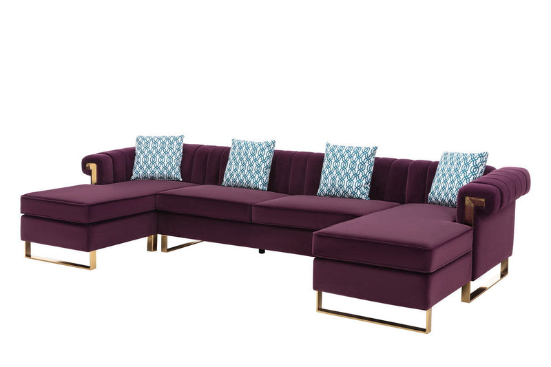 Maddie - Velvet Sectional Sofa - Urban Living Furniture (Los Angeles, CA)
