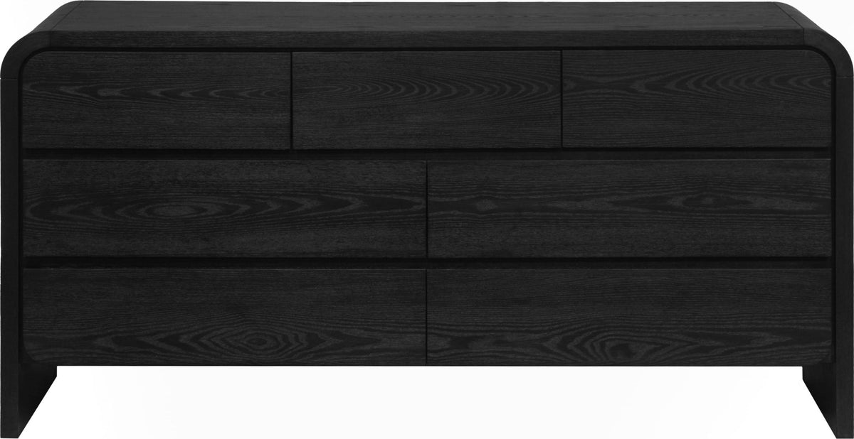 Elora - Seven Drawer Dresser - Jet Black Ash