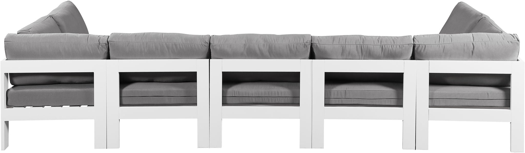 Nizuc - Outdoor Patio 7 Piece Modular Sectional With White Frame - Urban Living Furniture (Los Angeles, CA)