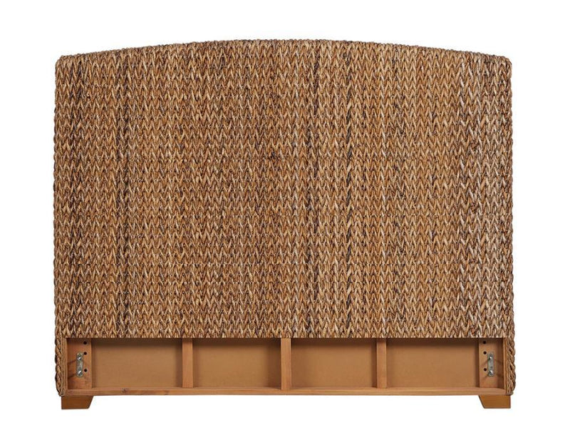 Laughton - Woven Banana Leaf Eastern King Headboard - Amber