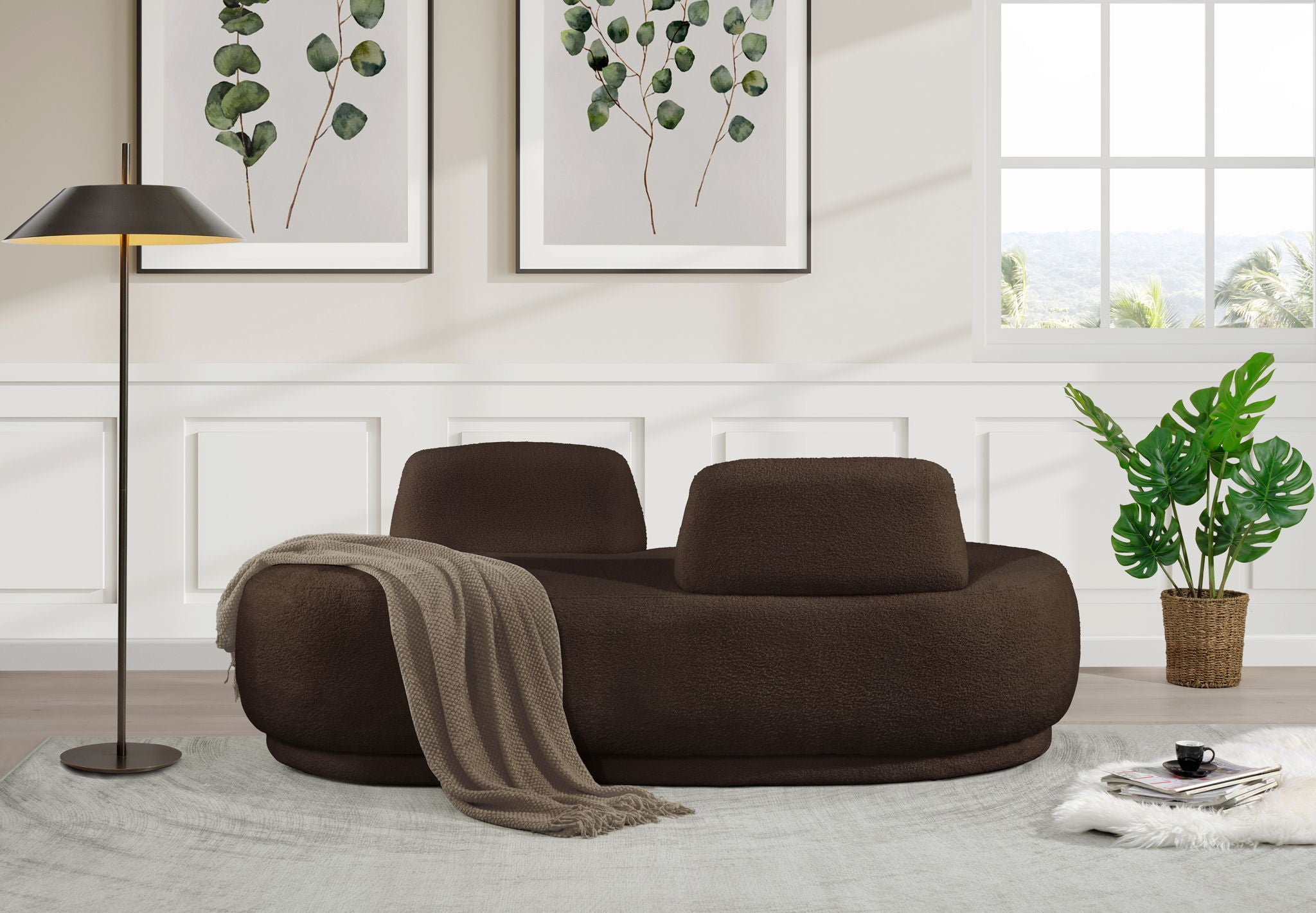 Argyle - Teddy Fabric Chaise / Loveseat