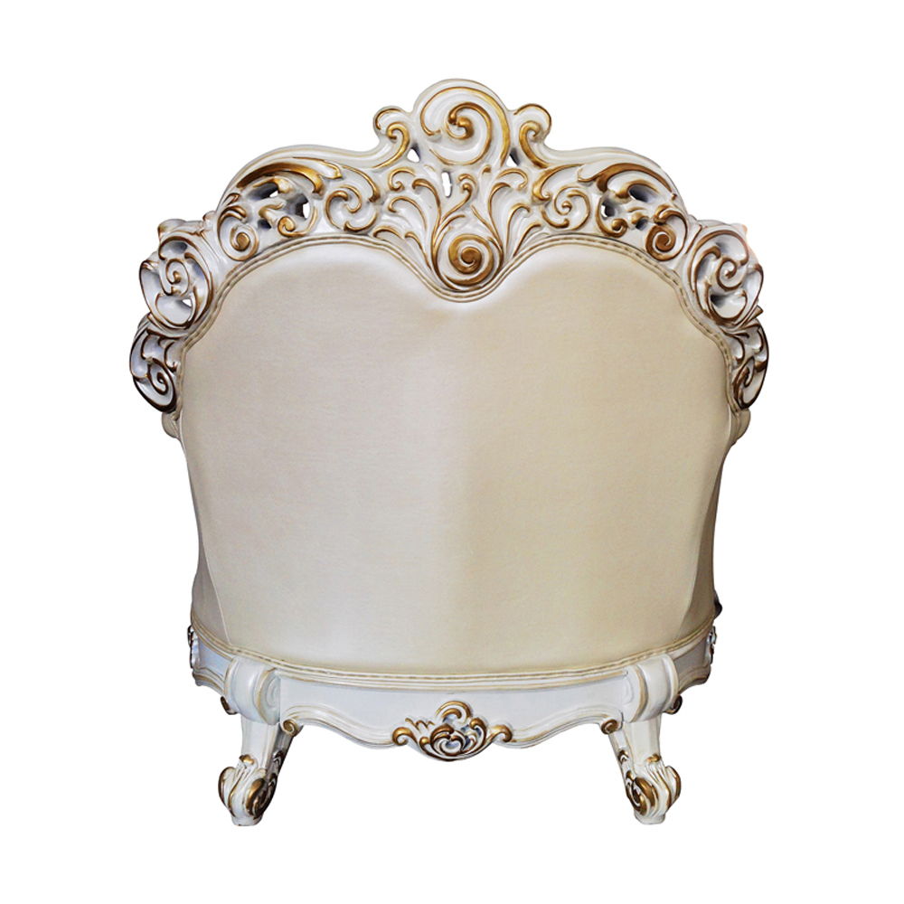 Vendome - Chair With Pillow - Champagne Synthetic Leather & Antique Pearl - Urban Living Furniture (Los Angeles, CA)