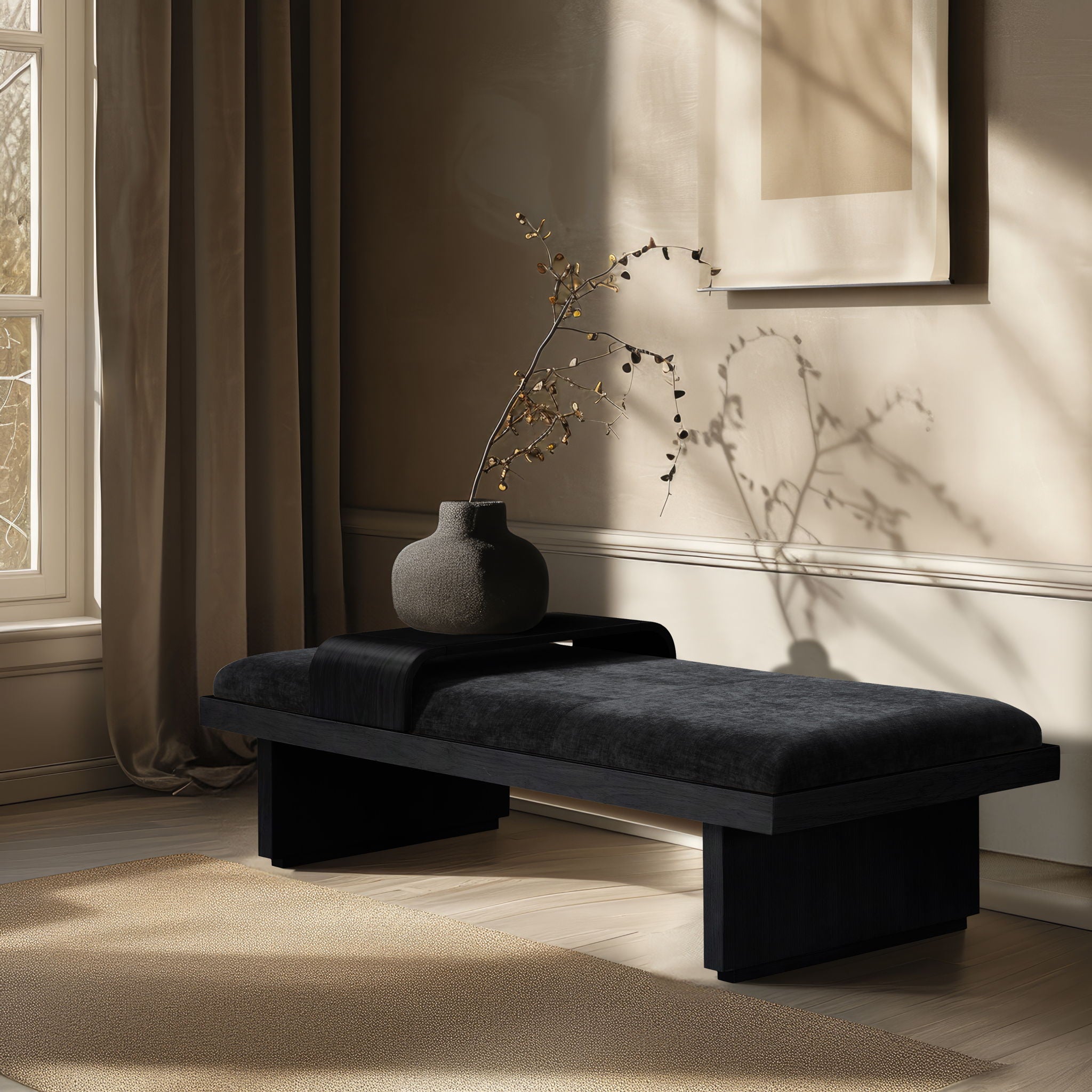 Arlington - Bench - Black Base - Urban Living Furniture (Los Angeles, CA)