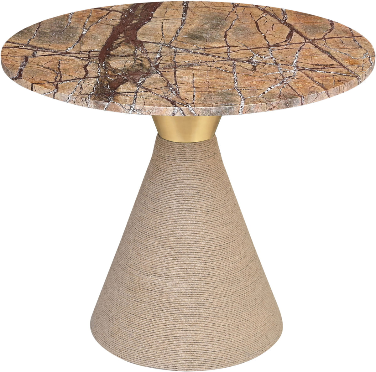 Baleen - Genuine Marble And Jute Dining Table