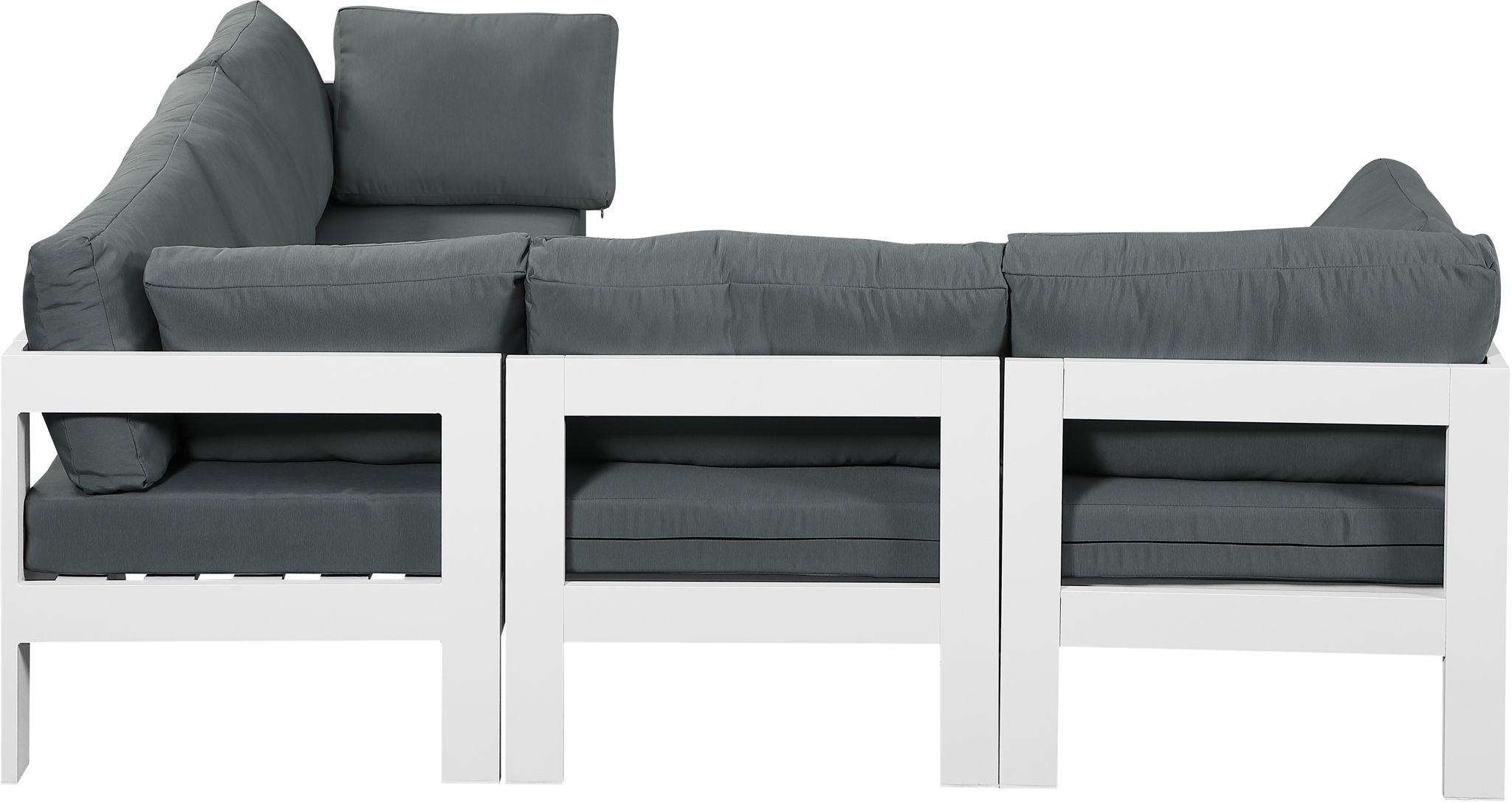 Nizuc - Outdoor Patio 5 Piece Modular Sectional With White Frame - Urban Living Furniture (Los Angeles, CA)