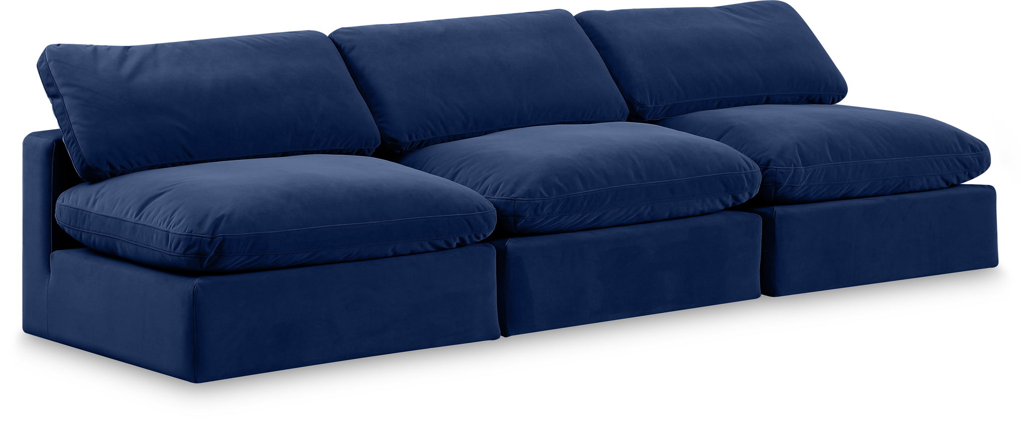 Comfy - Velvet Modular Armless Sofa 3 Seats - Urban Living Furniture (Los Angeles, CA)