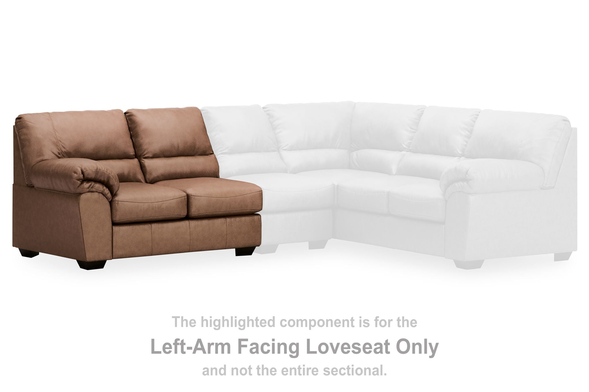 WillowBend - Caramel - LAF Loveseat - Urban Living Furniture (Los Angeles, CA)