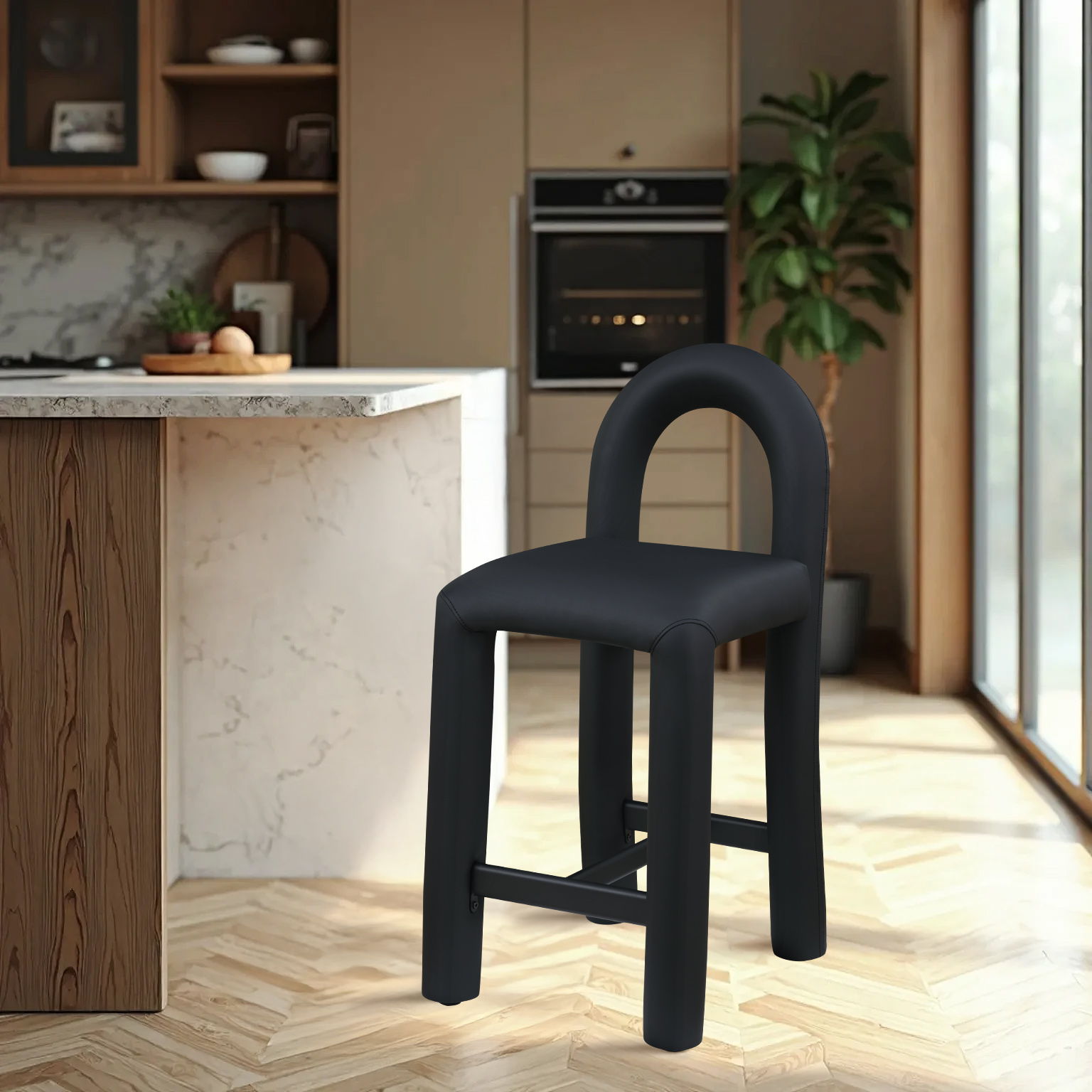 Amari - Faux Leather Stool - Urban Living Furniture (Los Angeles, CA)