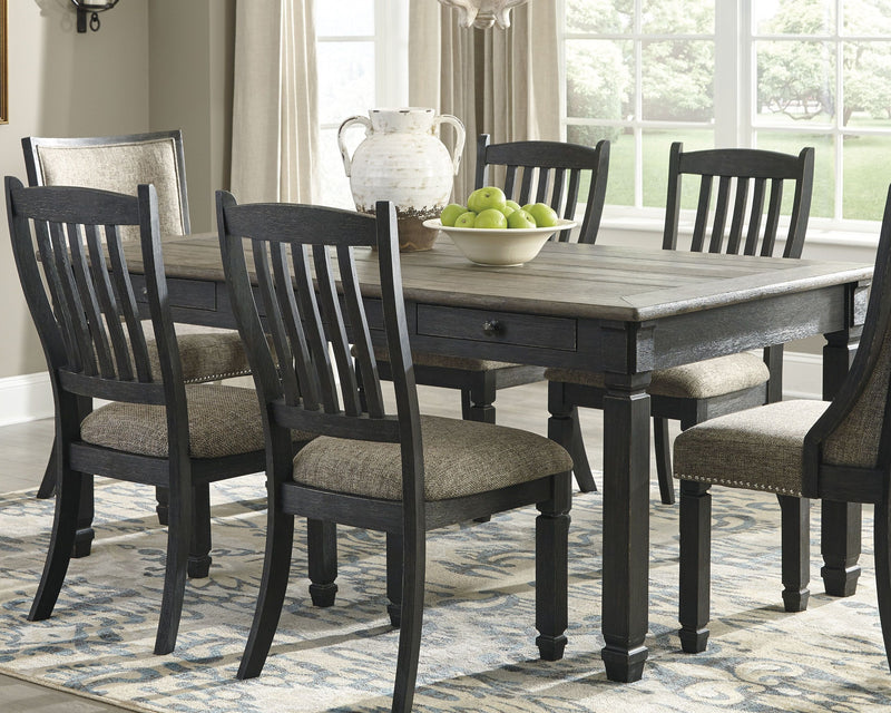 Tyler Creek - Black / Gray - Rectangular Dining Room Table