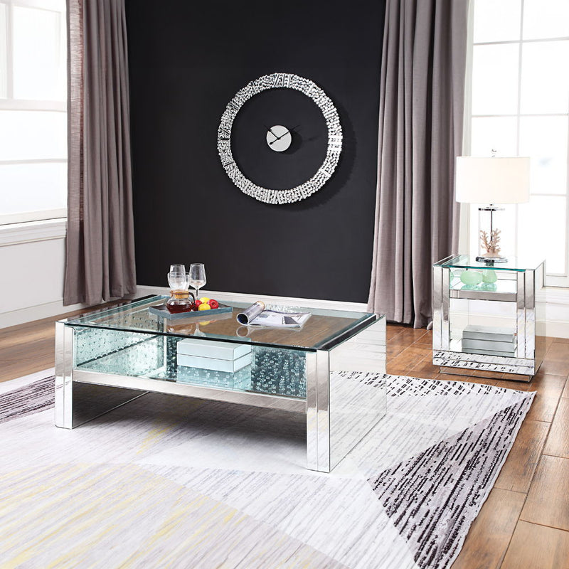 Nysa - Coffee Table - Mirrored & Faux Crystals - 19" - Urban Living Furniture (Los Angeles, CA)