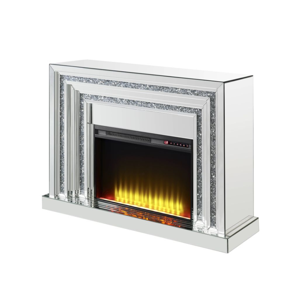 Noralie - Fireplace - Mirrored - Wood - 35" - Urban Living Furniture (Los Angeles, CA)