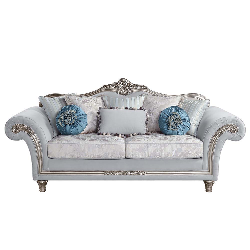 Pelumi - Sofa With 8 Pillows - Light Gray Linen & Platinum - Urban Living Furniture (Los Angeles, CA)