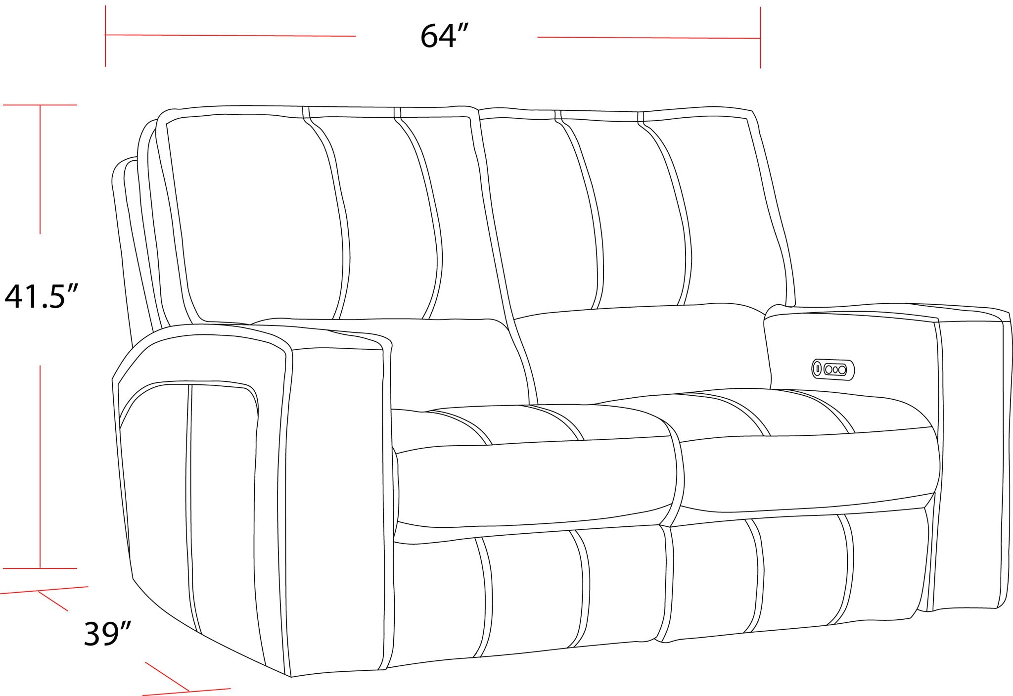 Rockford - Power Loveseat - Urban Living Furniture (Los Angeles, CA)