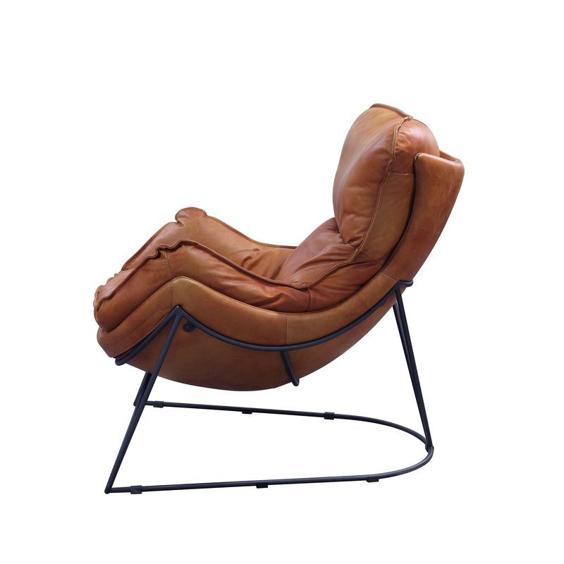 Thurshan - Accent Chair - Aperol Top Grain Leather & Black - Urban Living Furniture (Los Angeles, CA)
