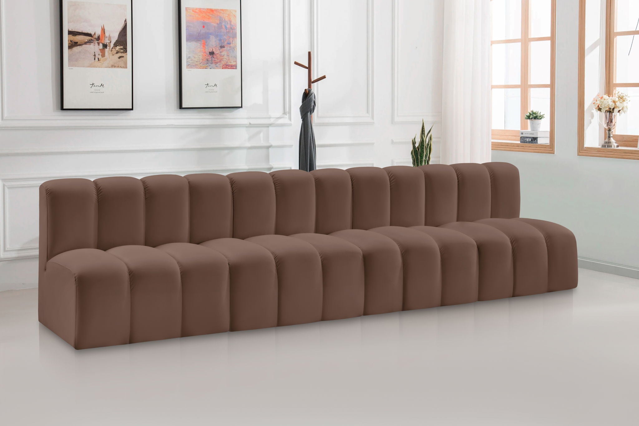 Arc - Faux Leather 4 Seats Modular Sofa - Urban Living Furniture (Los Angeles, CA)