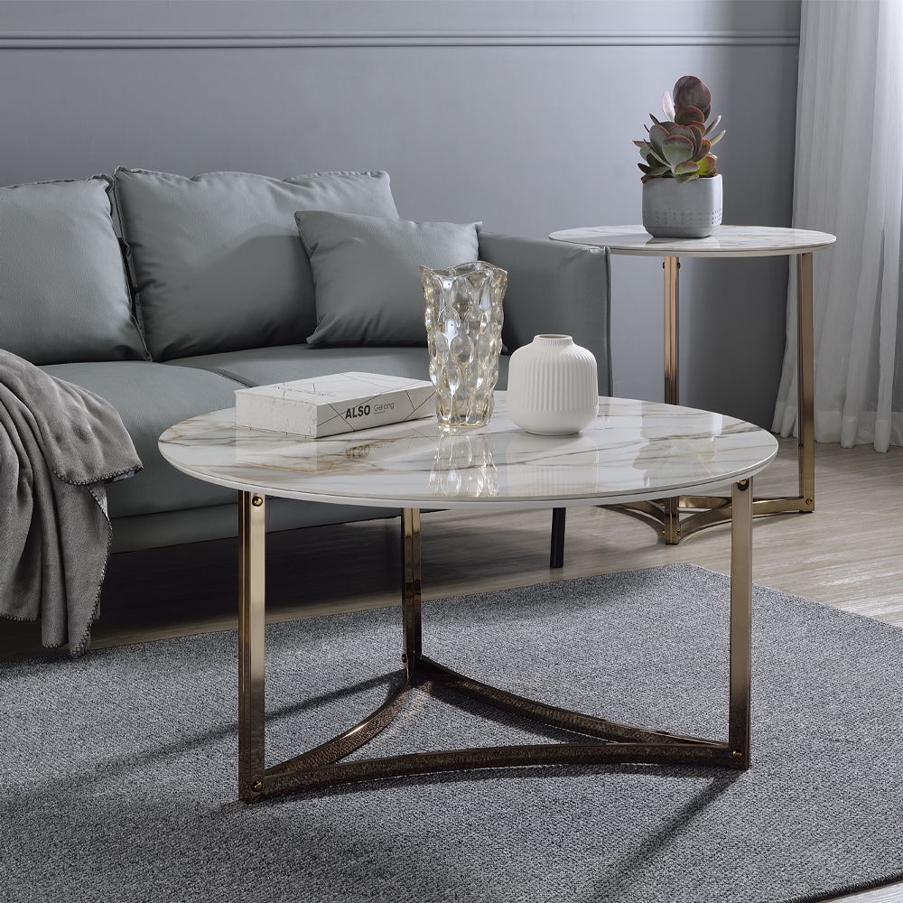 Zaidee - Coffee Table - Sintered Champagne - Urban Living Furniture (Los Angeles, CA)