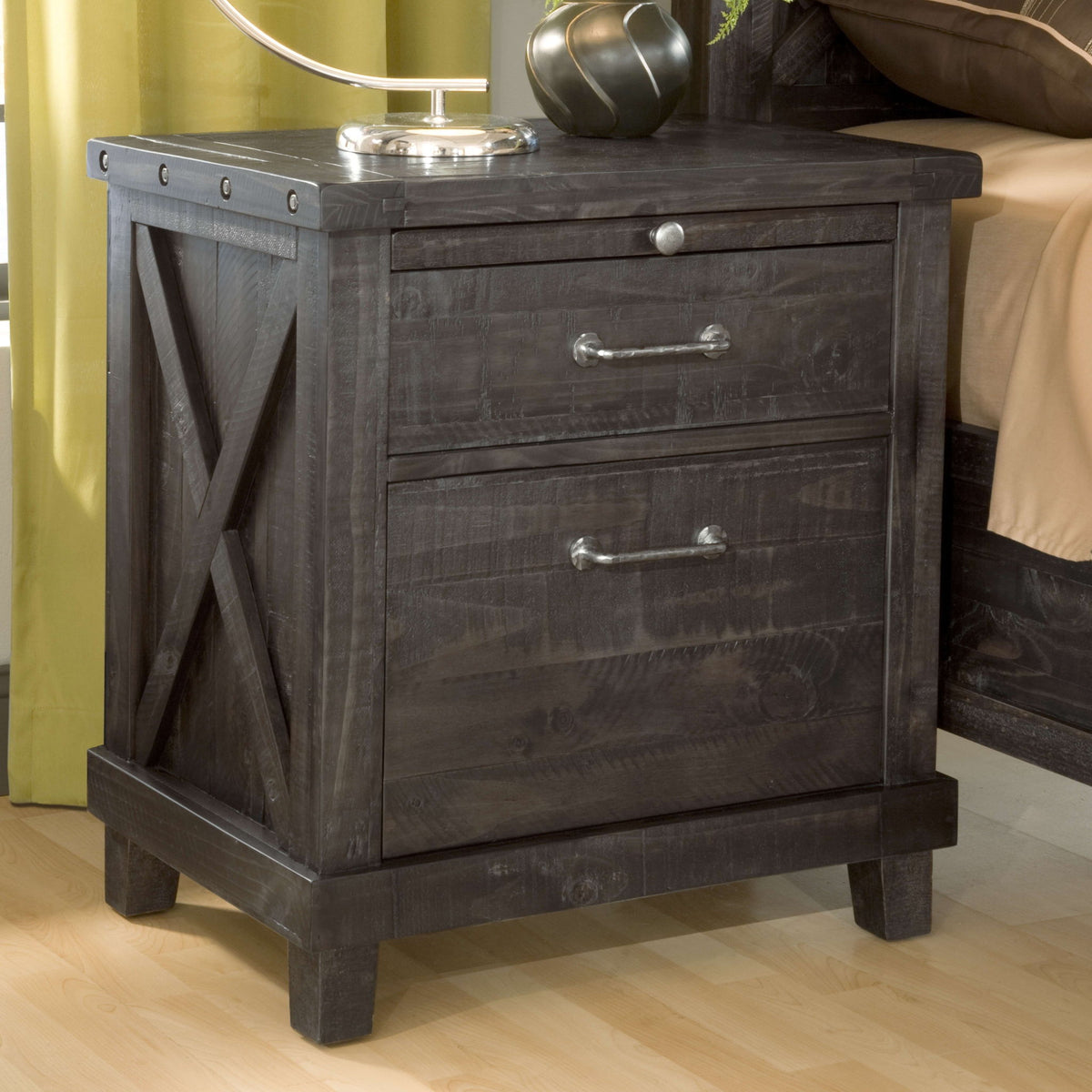Yosemite - Solid Wood Nightstand - Cafe